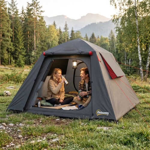 Outsunny campingzelt - campingzelt, 2